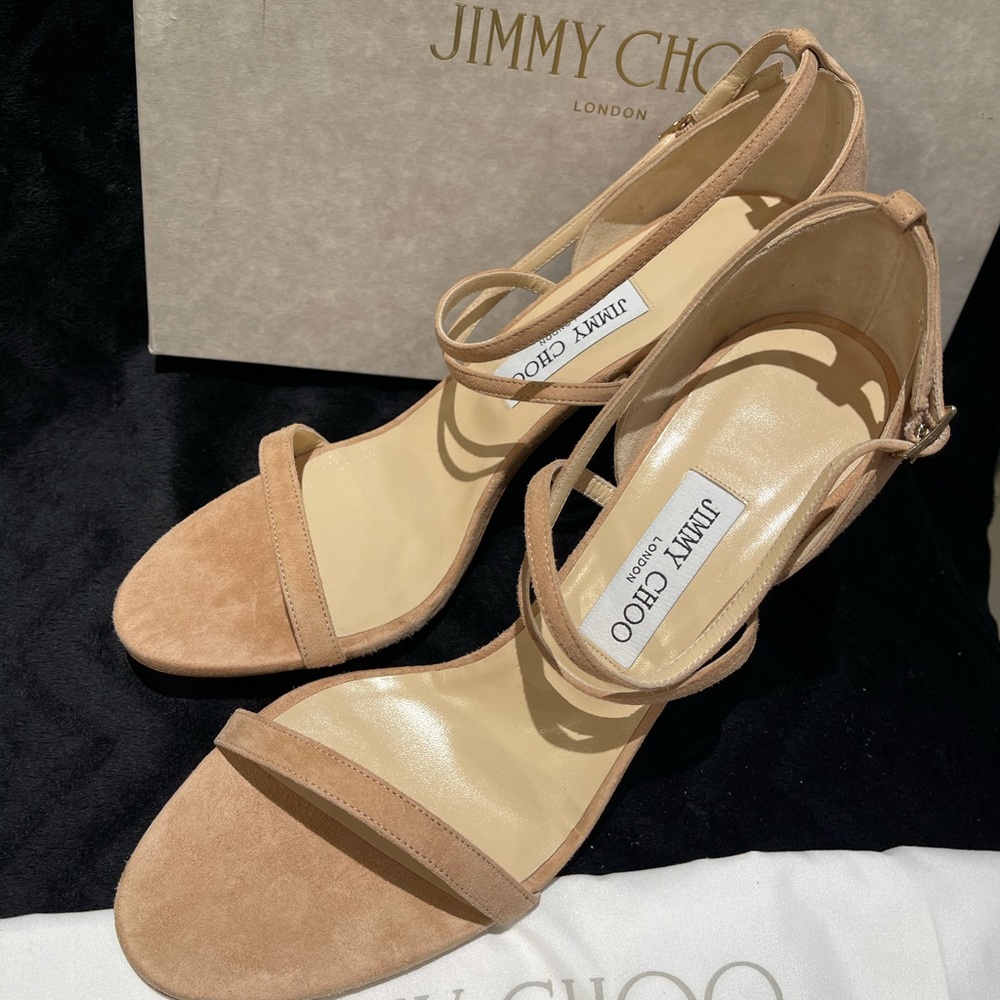 Jimmy Choo Hesper powder suede sandals